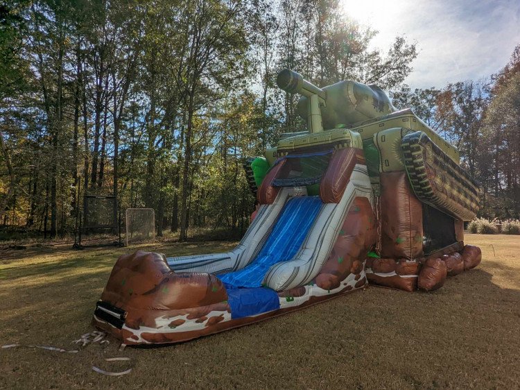 Military Tank Bounce and Slide Bounce House Rentals in Fayette and